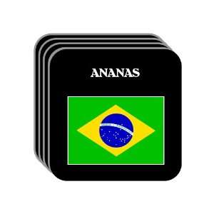  Brazil   ANANAS Set of 4 Mini Mousepad Coasters 