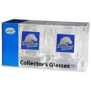  Boise State Broncos Set of 2 Square Shot Glasses in Gift 