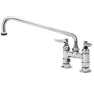  T&S B 0227 8 Deck Mounted Double Pantry Faucet with 4 