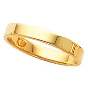   Band Ring Ring. 03.00 Mm Flat Band In 14K Yellowgold Size 10 Jewelry