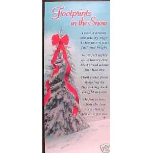  Footprints in the Snow Bookmark: Office Products