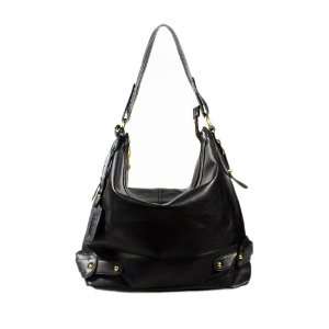 [Lady Zoey] Black Leatherette Satchel Bag Handbag Purse 