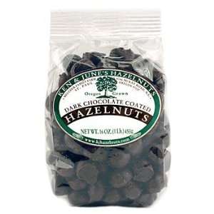 Dark Chocolate Coated Hazelnuts: Ken and Junes Hazelnuts 16oz:  