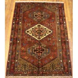    3x5 Hand Knotted Hamedan Persian Rug   50x33: Home & Kitchen