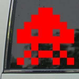  Space Invader Red Decal Wii Car Truck Window Red Sticker 