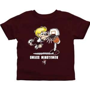  UMass Minutemen Toddler Boys Basketball T Shirt   Maroon 