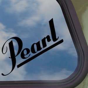  PEARL DRUM LOGO PERCUSSION MUSIC Black Decal Car Sticker 