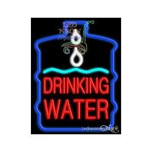  Drinking Water Neon Sign