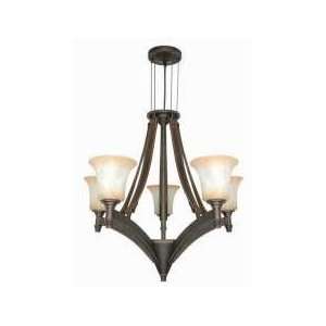 Nuvo   60/1041 : Viceroy   5 Light 28 IN. Chandelier w/ Burnt Sienna 