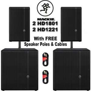   Powered 18 Subs and HD1221 Speakers DJ Set New Musical Instruments