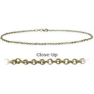  14 K Yellow Gold Belcher Style 10 Inch Anklet Jewelry