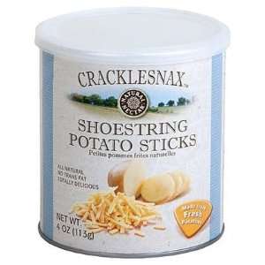 Cracklesnax Shoestring Potato Sticks, 4 oz Cans, 12 pk  