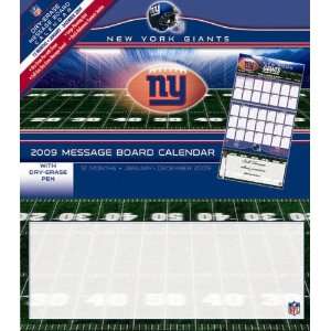   York Giants 2009 12 Month Message Board Calendar