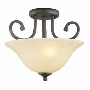 Ram Lighting RAN 14SF DBR Deepest Brunette Randall 14 Semi Flush 