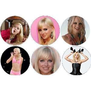  Set of 6 ANNA FARIS 1.25 Magnets ~ Actress Everything 