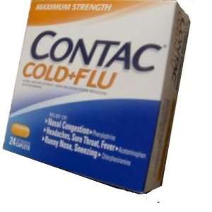  Contac Dual Formula Day & Night Cold + Flu 24 Caplets Per 