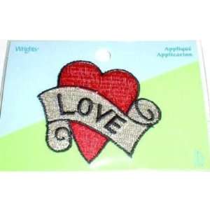  Love In Red Heart Iron On Patch Case Pack 24