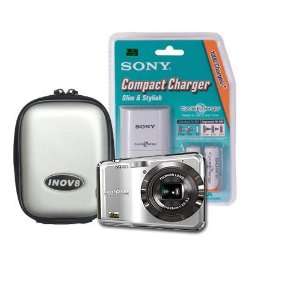 Fuji AX280 Silver 14mp Digital Camera & Bundle With Inov8 Silver Hard 