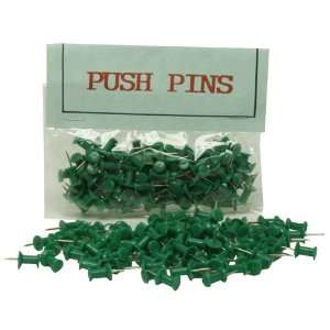  Green Push Pins / Thumbtacks   100 pushpins per box: Office Products