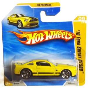 2010 Hot Wheels [Yellow] 10 FORD SHELBY GT500 #9/214, HW Premiere #9 