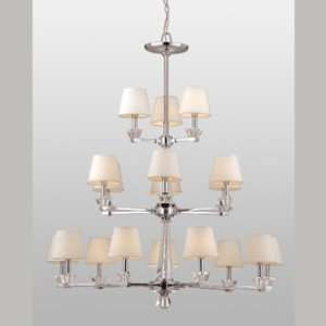  Quoizel chandelier chrome 18l   NEW Polished Chrome