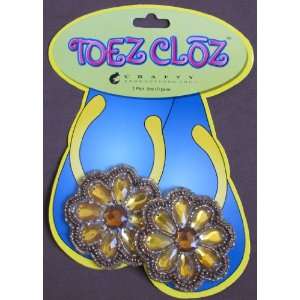 TOEZ CLOZ Decorative FLOWER CLIP ONS for Flip Flops, Shoes, Purse, Etc 