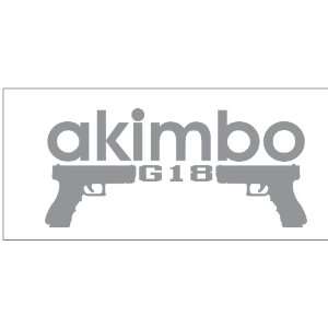 Modern Warfare 3 Akimbo Sticker Decal. Peel and Stick. Metallic Silver