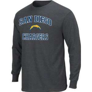  San Diego Chargers Charcoal Heart and Soul II Long Sleeve 