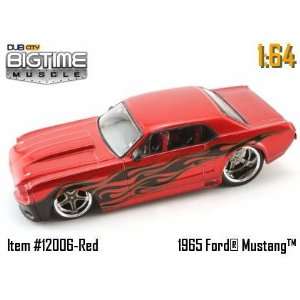   Muscle Red 1965 Ford Mustang 1:64 Scale Die Cast Car: Toys & Games