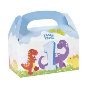 Dinosaur 1st Birthday Unfilled Treat Boxes   Party Favor & Goody Bags 