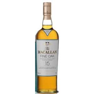  Macallan 15 Year Old Fine Oak Single Malt Scotch 750ml 