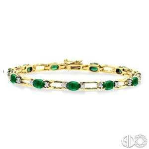   Ctw Round Cut Diamond Bar Tennis Bracelet in 14K Yellow Gold: Jewelry
