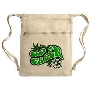    Messenger Bag Sack Pack Khaki Marijuana Go Green: Everything Else