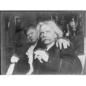  Edward Grieg,1843 1907,composer,with cigar,woman (possibly 