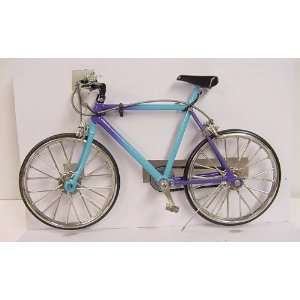   Scale Diecast Metal Mountain Bike in Blue and Purple 