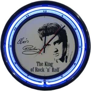 16 Elvis Presley Blue Neon Clock TS 16880BL:  Home 
