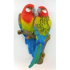  Multi Color Wall Art Parrot 3 Dimensional Hanging: Home 