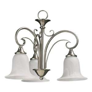   Light Chandelier in Satin Nickel Finish   6485 3 65: Home Improvement