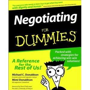  Negotiating for Dummies [Paperback] Michael C. Donaldson Books