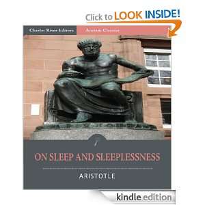 On Sleep and Sleeplessness [Illustrated] Aristotle, Charles River 