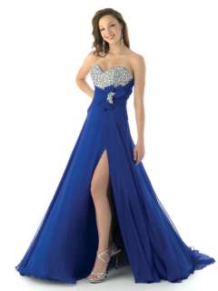 Stones Jewels Beaded With Bow Evening Pageant Gown 325  