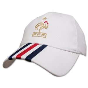  France adidas 3 Stripe Mens Adjustable Hat: Sports 