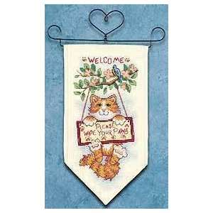  Please Wipe Your Paws   8x13 Cross Stitch Banner Kit: Arts 