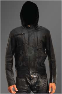 Mission Impossible 4 Ghost Protocol Cruise Mens Hooded Bomber Leather 