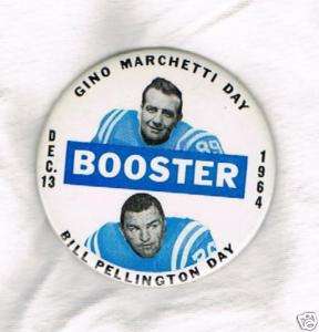1964 Gino Marchetti Baltimore Colts football button pin  