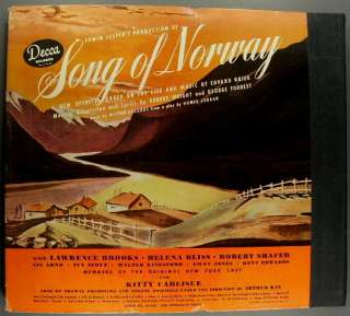 Rare 1945 Song Of Norway 78 RPM Edvard Grieg Operetta  