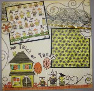 12X12 Premade Scrapbook Pages HALLOWEEN NIGHT KSH  