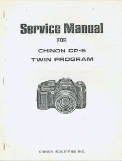 Chinon CP 5 Twin Program Service Manual Photocopy  