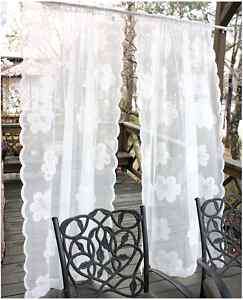 White Sheer Voile Curtain Panel  