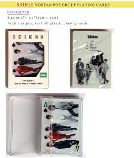SHINEE SM KPOP PLASTIC PLAYING CARDS TRUMP CARDS KOREAN MUSIC  